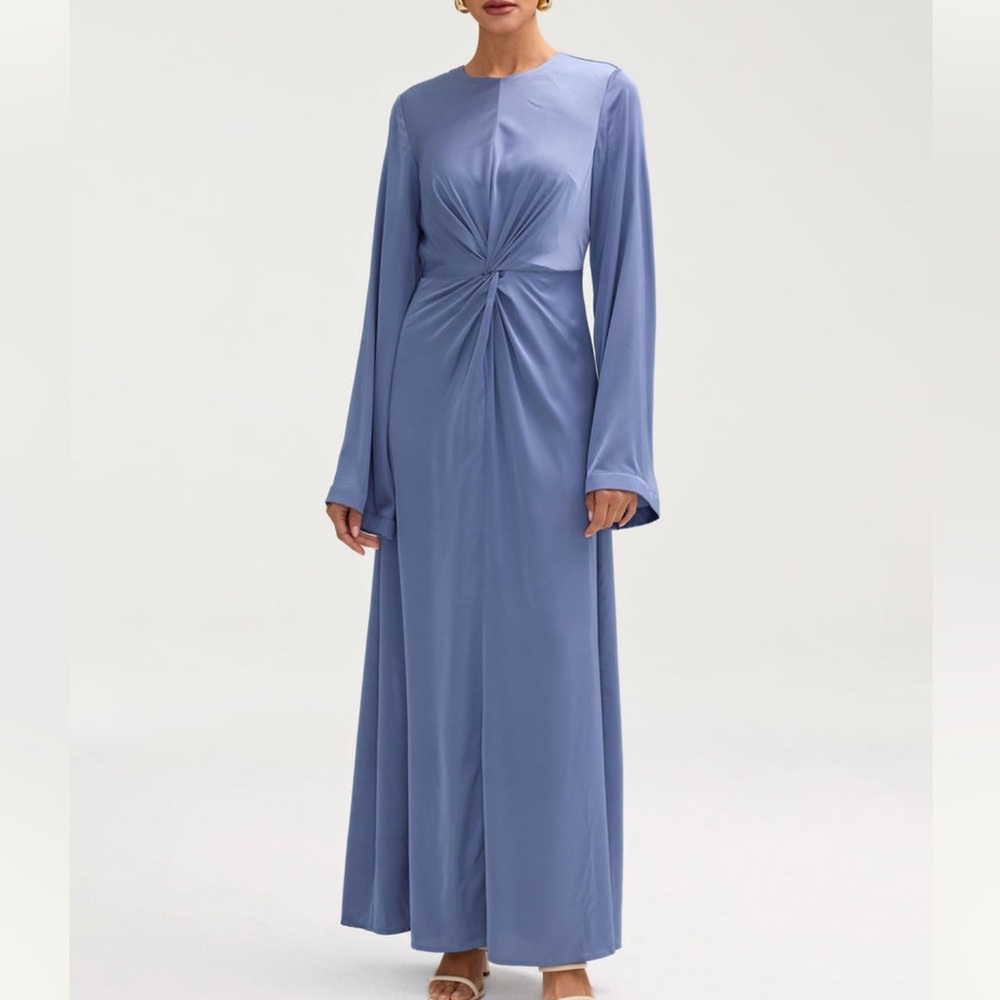 Veiled collection satin maxi dress
